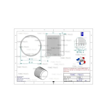POULIE POLY-V ALU Øext 80 PL 10 DENTS