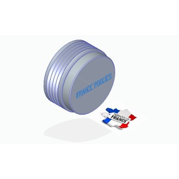 POULIE POLY-V ALU Øext 90 PL 4 DENTS