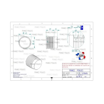 POULIE POLY-V ALU Øext 45 PK 6 DENTS