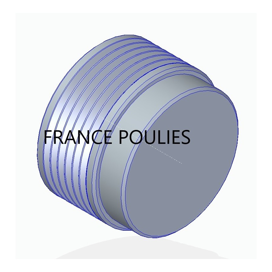 POULIE POLY-V ALU Øext 63 PK 6 DENTS
