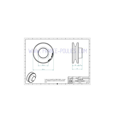 poulie alu  1 SPB ØP 80