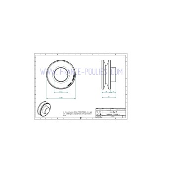 poulie alu  1 SPB ØP 80