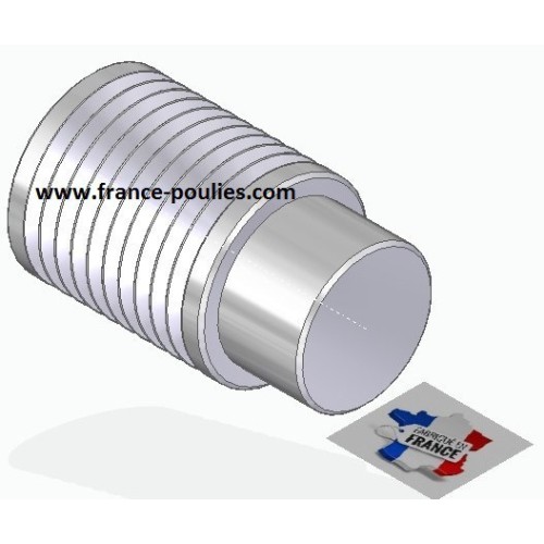 POULIE POLY-V ALU Øext 25 PJ 10 DENTS